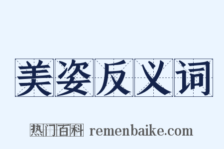 美姿反义词是什么意思的图片
